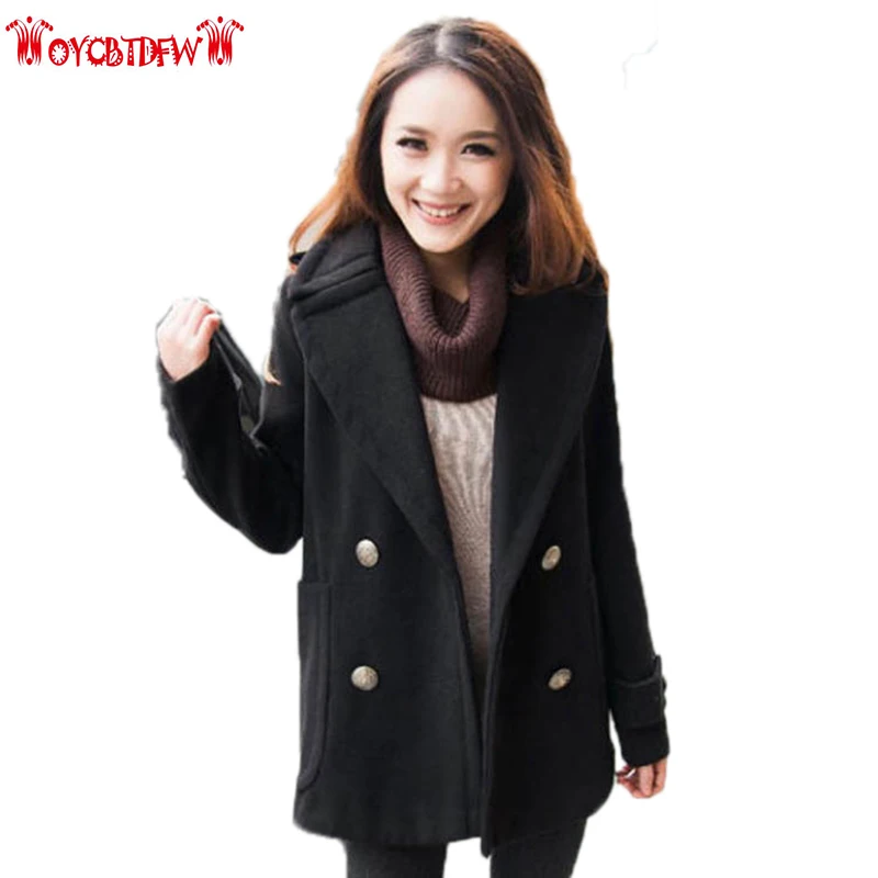 Winter 2018 new women wool jacket warm Slim solid color long lapel ladies coat double breasted large size wool jacket coat L1048
Winter 2018 new women wool jacket warm Slim solid color long lapel ladies coat double breasted large size wool jacket coat L1048