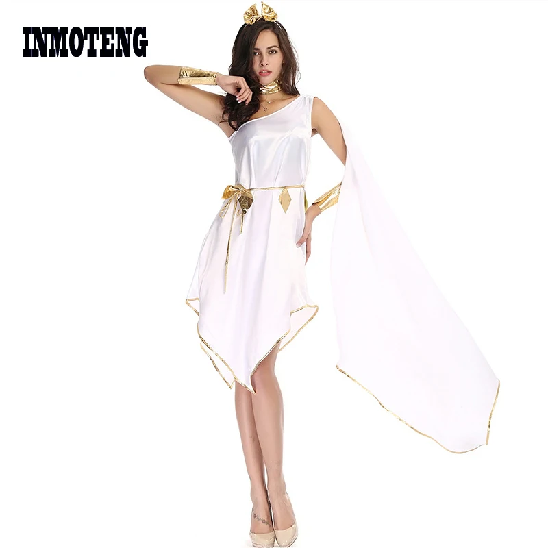 INMOTENG Sexy White Adult Women Greek Goddess Costumes Halloween Cosplay Carnival Party Ancient Irregular Fancy Dress
INMOTENG Sexy White Adult Women Greek Goddess Costumes Halloween Cosplay Carnival Party Ancient Irregular Fancy Dress