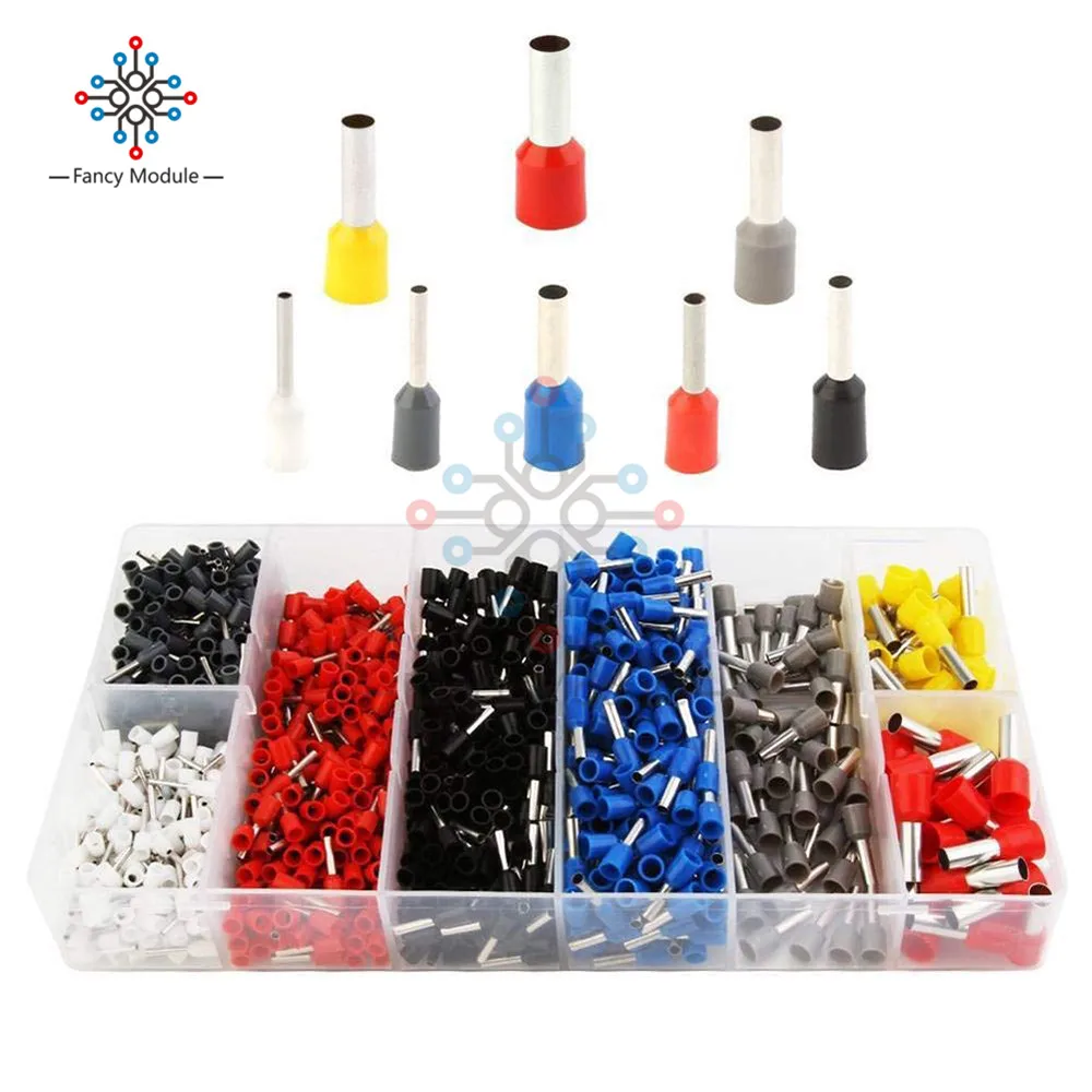 1200Pcs Tubular Wire Copper Terminal Electrical Wire Crimp Connector Insulated Cord Pin Uninsulated Wire End Ferrules Kit
1200Pcs Tubular Wire Copper Terminal Electrical Wire Crimp Connector Insulated Cord Pin Uninsulated Wire End Ferrules Kit