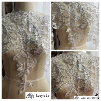 2018 NEW Sequin lace trim in Ivory color 5 yards Embroidered wedding lace sewing accessories Luxurious
2018 NEW Sequin lace trim in Ivory color 5 yards Embroidered wedding lace sewing accessories Luxurious