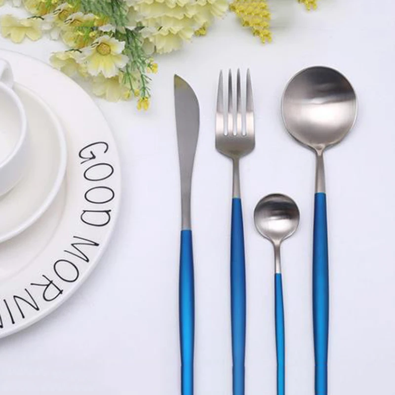 Hoomall Royal Blue Cutlery Stainless Steel Dinner Set Western Tableware Dining Appliance Kitchen Party Dinnerware Dropshipping
Hoomall Royal Blue Cutlery Stainless Steel Dinner Set Western Tableware Dining Appliance Kitchen Party Dinnerware Dropshipping