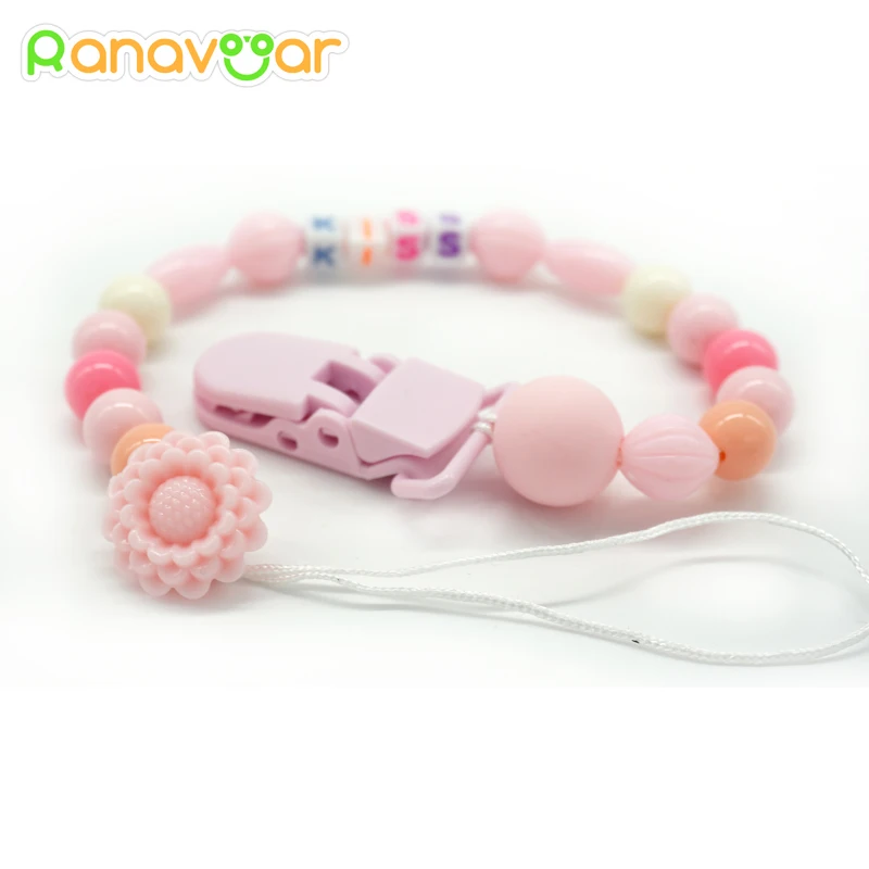 Personalised- Any Name Pacifier Clips Baby pacifier chain hand made with colourful beads customized with baby name NZL02
Personalised- Any Name Pacifier Clips Baby pacifier chain hand made with colourful beads customized with baby name NZL02