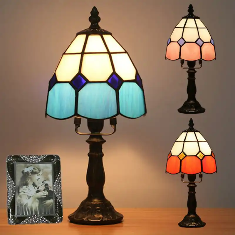 multi colored glass table lamps