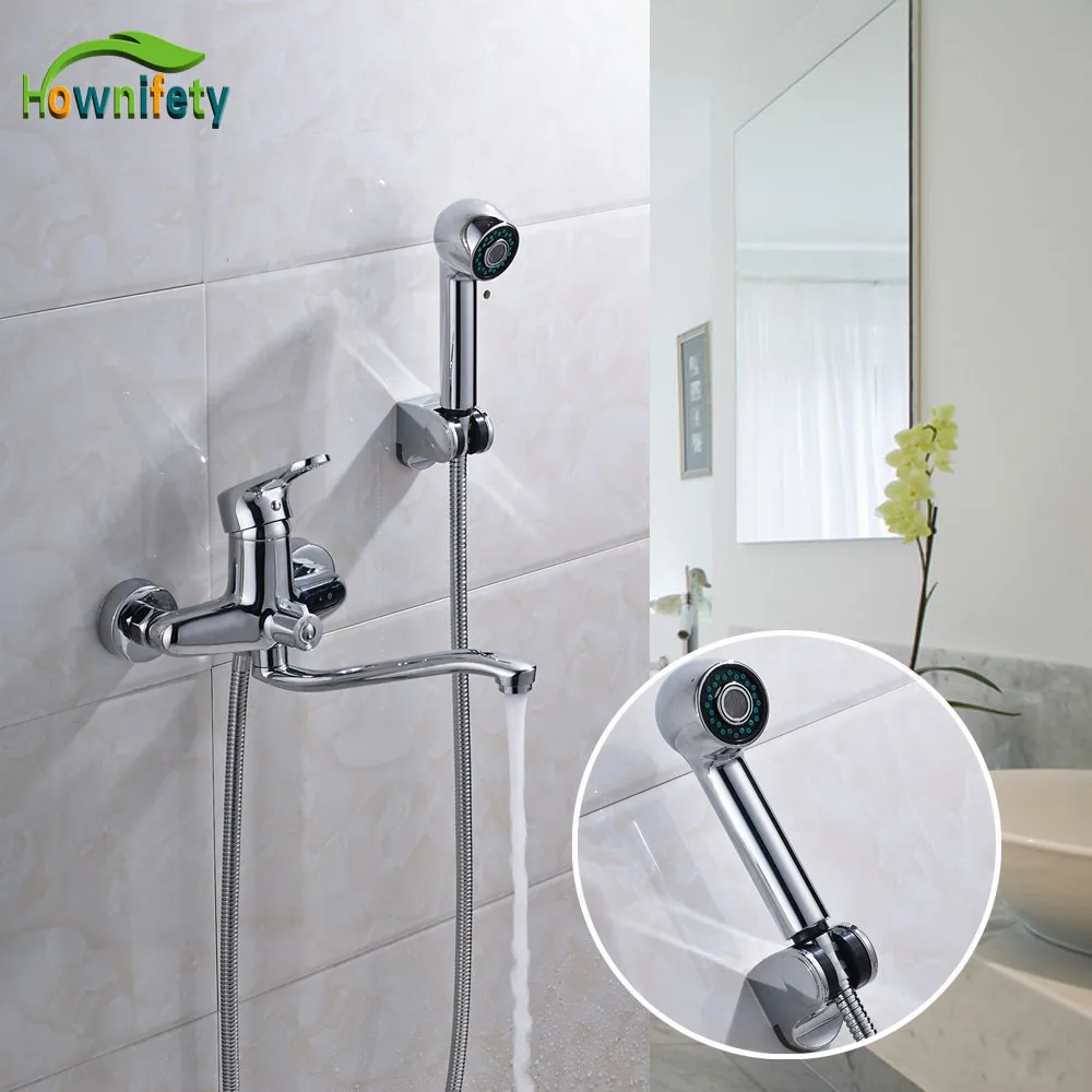 Chrome Polished Bathroom Shower Faucet Swivel Spout Single Handle Bathtub Mixer Tap with Hand Shower Wall Mounted
Chrome Polished Bathroom Shower Faucet Swivel Spout Single Handle Bathtub Mixer Tap with Hand Shower Wall Mounted