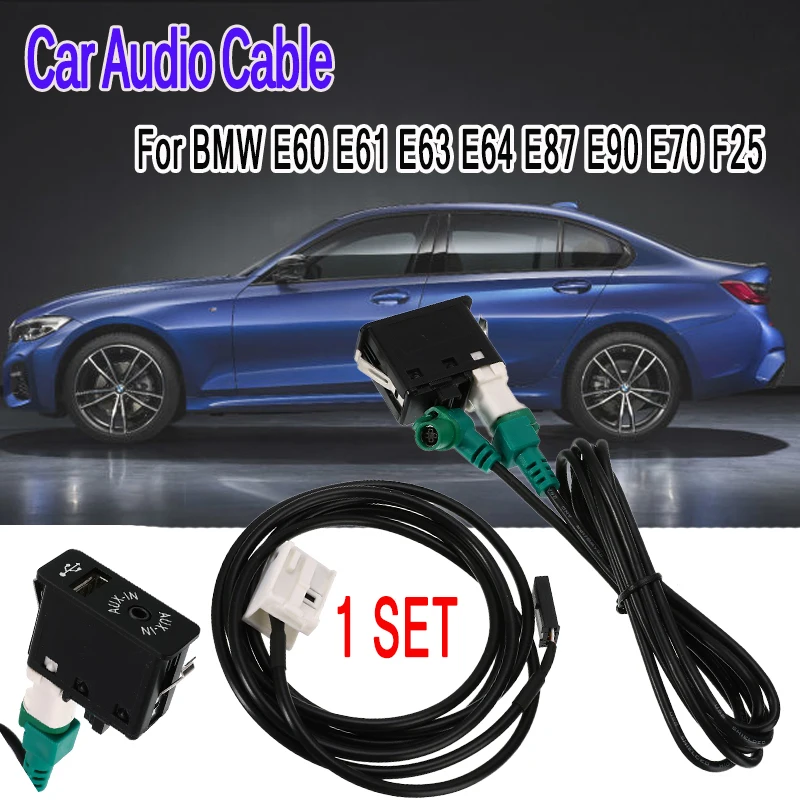 Car Audio Cable AUX-in USB Socket Switch Cable Harness Wire Switch Button AUX IN Kit For BMW E60 E61 E63 E64 E87 E90 E70 F25
Car Audio Cable AUX-in USB Socket Switch Cable Harness Wire Switch Button AUX IN Kit For BMW E60 E61 E63 E64 E87 E90 E70 F25