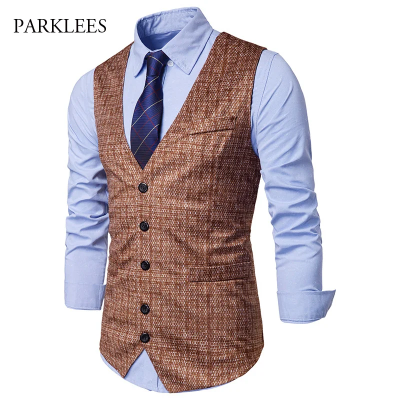 Men's Business Casual Slim Vests Chalecos Para Hombre Fashion Men Single Breasted Vests Fit Male Suit For 2019 Spring Autumn 2XL
Men's Business Casual Slim Vests Chalecos Para Hombre Fashion Men Single Breasted Vests Fit Male Suit For 2019 Spring Autumn 2XL