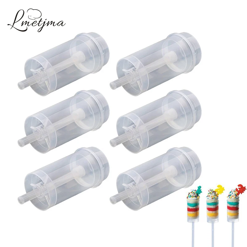LMETJMA 6pcs/lot Round Shape Clear Push-Up Cake Pop Shooter Plastic Push Cake Pop Containers with Lids Base & Sticks KC0805-5
LMETJMA 6pcs/lot Round Shape Clear Push-Up Cake Pop Shooter Plastic Push Cake Pop Containers with Lids Base & Sticks KC0805-5