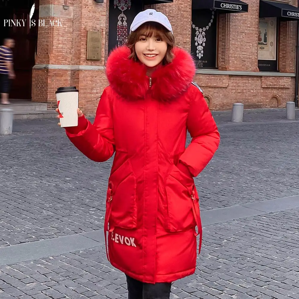 PinkyIsBlack Winter Jacket Women Large Fur Collar Down Wadded Jacket Female Long Parkas Cotton-padded Thicken Women Winter Coat
PinkyIsBlack Winter Jacket Women Large Fur Collar Down Wadded Jacket Female Long Parkas Cotton-padded Thicken Women Winter Coat