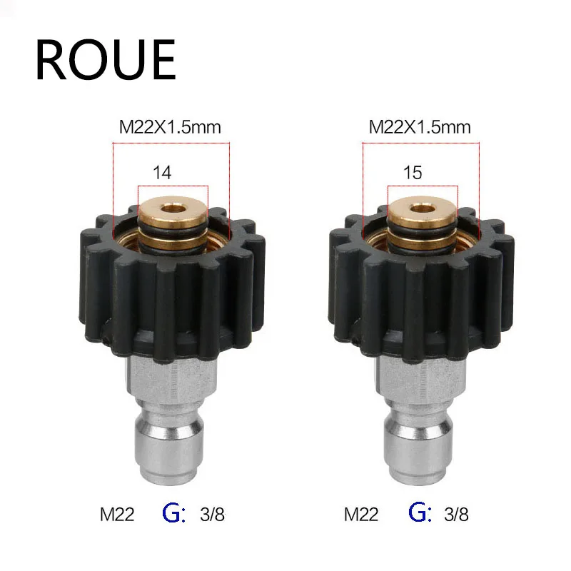 High Pressure Washer Car Washer Brass Connector Adapter M22 Female + 3/8" Quick Disconnect Plug m22*1.5
High Pressure Washer Car Washer Brass Connector Adapter M22 Female + 3/8" Quick Disconnect Plug m22*1.5
