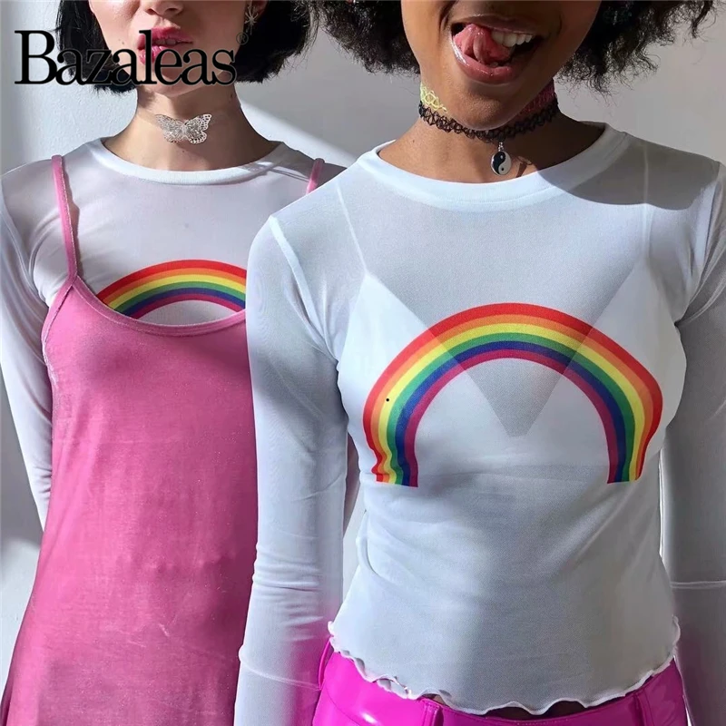 Bazaleas 2019 Streetwear Punk Tops Rainbow Print Women T Shirts O neck Women Crop Top Casual Female women T-shirt
Bazaleas 2019 Streetwear Punk Tops Rainbow Print Women T Shirts O neck Women Crop Top Casual Female women T-shirt