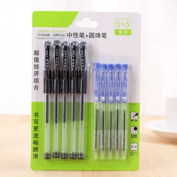 5Pcs Ballpoint Pens+5Pcs Gel Pens School Student Stationery Stationery Office Supplies Black Ink
5Pcs Ballpoint Pens+5Pcs Gel Pens School Student Stationery Stationery Office Supplies Black Ink