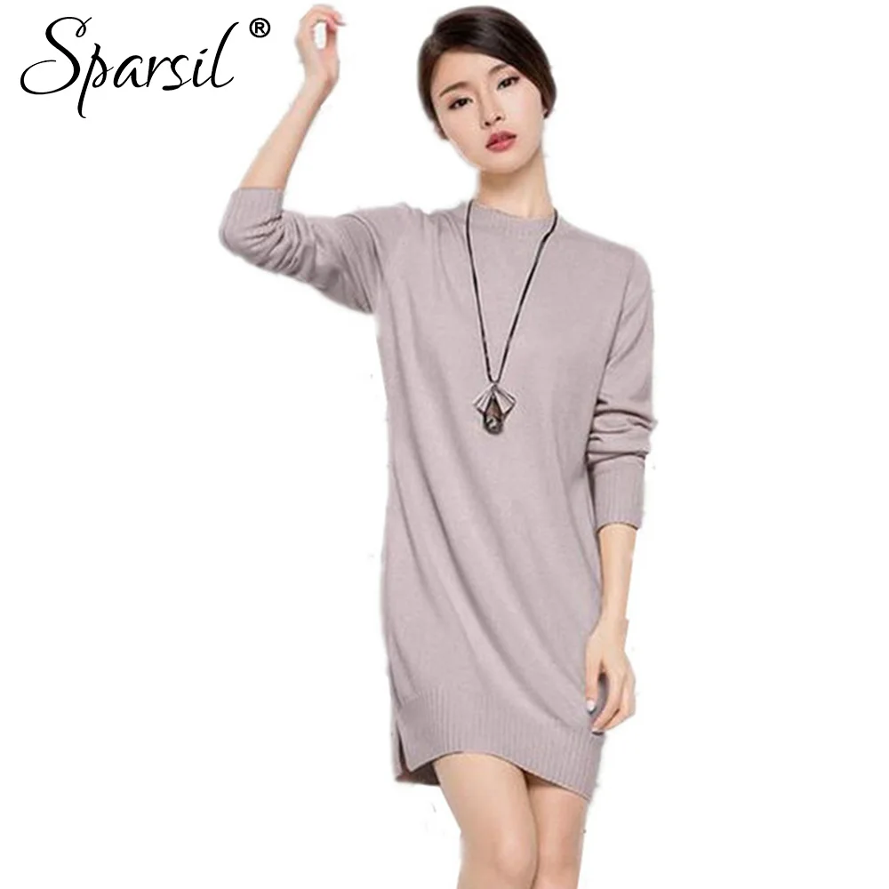 Sparsil Women Autumn O-Neck Cashmere Blend Pullover Sweater Fashion Lady Long Sleeve Knitted Hem Split Design Knitwear Sweaters
Sparsil Women Autumn O-Neck Cashmere Blend Pullover Sweater Fashion Lady Long Sleeve Knitted Hem Split Design Knitwear Sweaters