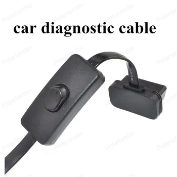 Car Diagnostic Tool Black OBD2 Adapter Extension Cable Male to Female Connector with Switch 60cm 
Car Diagnostic Tool Black OBD2 Adapter Extension Cable Male to Female Connector with Switch 60cm