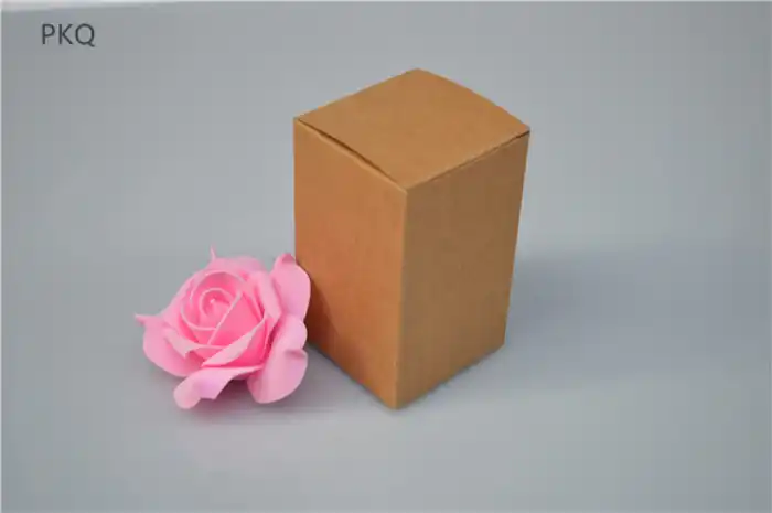 cube kraft paper gift box,square brown kraft cardboard boxes for
