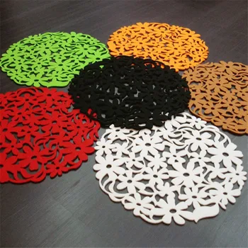 Round Laser Cut Flower Design Felt Placemats coasters Kitchen Dinner Art placemats beautiful hollow table cup mats
Round Laser Cut Flower Design Felt Placemats coasters Kitchen Dinner Art placemats beautiful hollow table cup mats