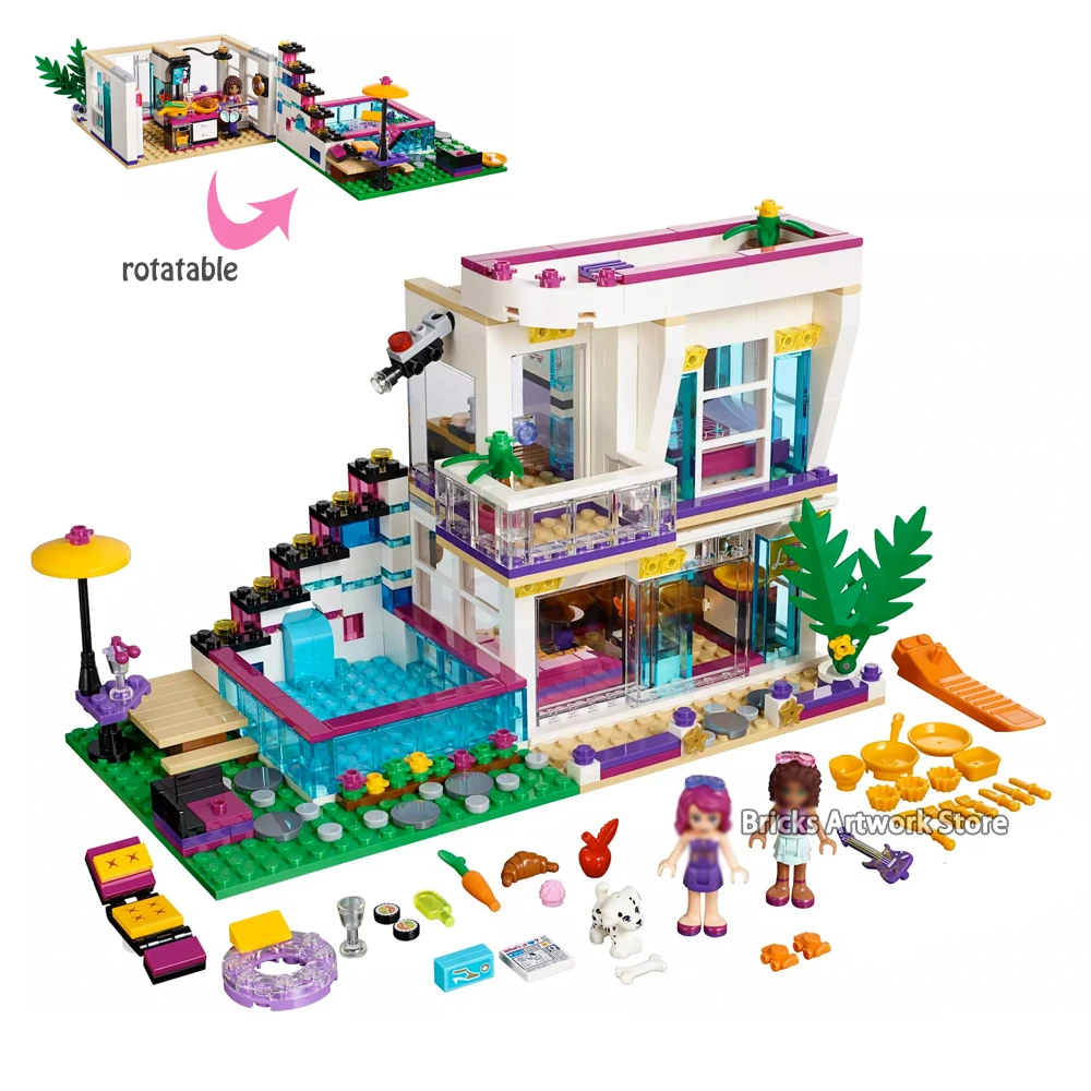 Fit Friends Series 41135 Livi's POP Star House Designer Set 644pcs Mini figures Building Blocks toys for Girls Gifts
Fit Friends Series 41135 Livi's POP Star House Designer Set 644pcs Mini figures Building Blocks toys for Girls Gifts