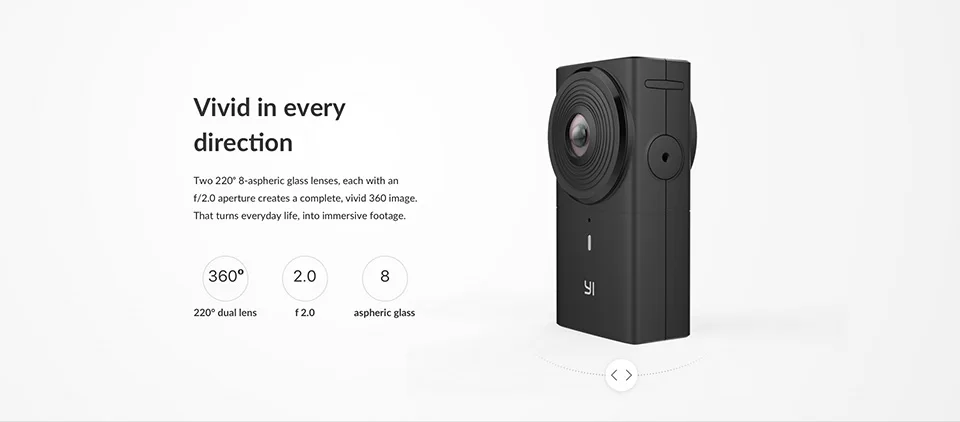 YI 360 VR Camera Dual-Lens 5.7K HI Resolution Panoramic Camera with Electronic Image Stabilisation, 4K in-Camera Stitching 17 features_03