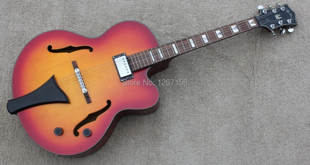 2017 new arrival High quality hand made hollow body jazz electric guitar,sunburst color Free shipping,Real photo shows
2017 new arrival High quality hand made hollow body jazz electric guitar,sunburst color Free shipping,Real photo shows