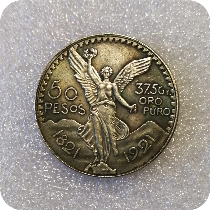 Silver plated 1821-1921 Mexico 50 Pesos (Centenario) 100th Anniversary of Independence from Spain copy coins commemorative coins
Silver plated 1821-1921 Mexico 50 Pesos (Centenario) 100th Anniversary of Independence from Spain copy coins commemorative coins