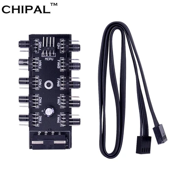 CHIPAL Newest Black Cooling Fan Hub Splitter Cable PWM 12V 4Pin Power Supply Adapter PC 1 to 10 4Pin Molex Cooler For PC Mining
CHIPAL Newest Black Cooling Fan Hub Splitter Cable PWM 12V 4Pin Power Supply Adapter PC 1 to 10 4Pin Molex Cooler For PC Mining
