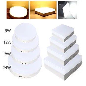 1pcs 6W 12W 18W 24W Square/Round Led Panel Light Surface Mounted leds Downlight ceiling down 110-240V lampada lamp +LED Driver
1pcs 6W 12W 18W 24W Square/Round Led Panel Light Surface Mounted leds Downlight ceiling down 110-240V lampada lamp +LED Driver