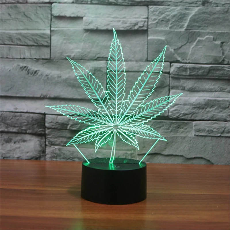 3D LED Table Lamps marijuana Maple Leaf Night Lamp LED NightLight Acrylic Colorful Gradient Atmosphere Lamp Best Gifts promotion
3D LED Table Lamps marijuana Maple Leaf Night Lamp LED NightLight Acrylic Colorful Gradient Atmosphere Lamp Best Gifts promotion