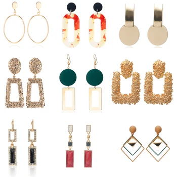 Personality Simple Design Gold Silver Drop Earrings Metal Acrylic Earrings Minimalist Hollow Geometric Earrings For Women Gifts
Personality Simple Design Gold Silver Drop Earrings Metal Acrylic Earrings Minimalist Hollow Geometric Earrings For Women Gifts