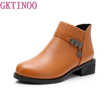 GKTINOO Genuine Leather Women Chelsea Boots Winter Warm Short Ankle Boots Plus Size Platform Square Heels Shoes Woman
GKTINOO Genuine Leather Women Chelsea Boots Winter Warm Short Ankle Boots Plus Size Platform Square Heels Shoes Woman