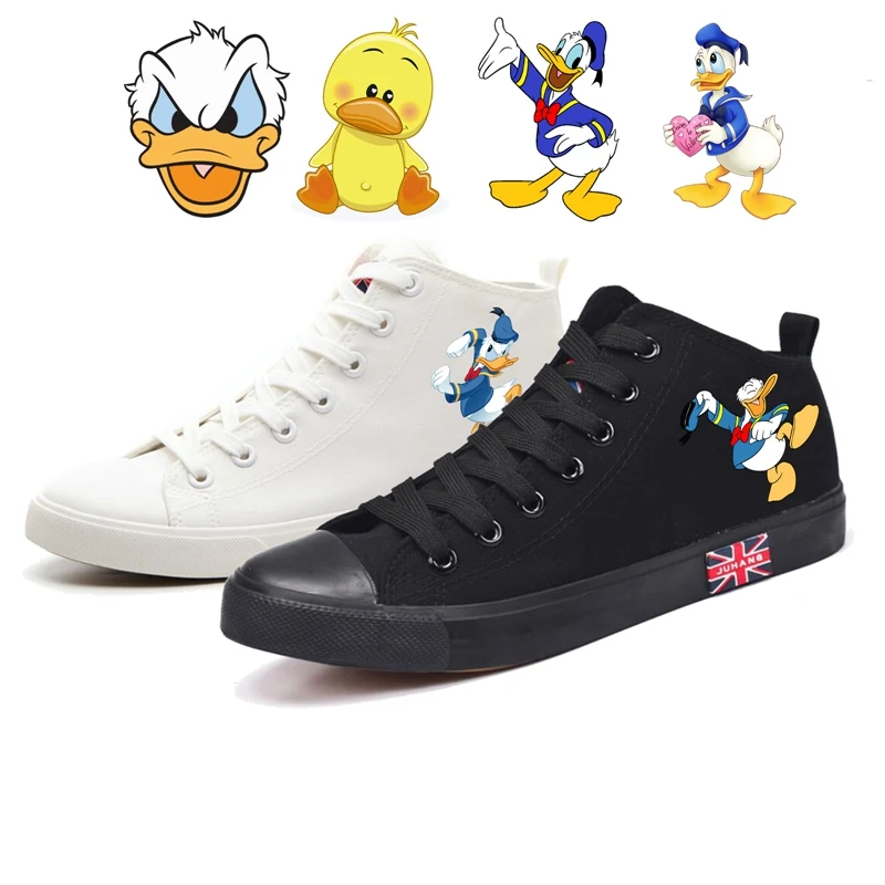 Funny Donald Duck Daisy Duck Cartoon pattern Cartoon High Heel Canvas Uppers Sneakers College Personalise Fashion Casual Shoes
Funny Donald Duck Daisy Duck Cartoon pattern Cartoon High Heel Canvas Uppers Sneakers College Personalise Fashion Casual Shoes