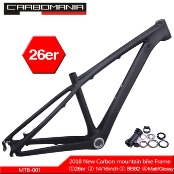 3K matte/glossy MTB full carbon bicycle frame 26er*14inch kids mountain bike frame disc brake 1-1/8" to 1-1/2" withBB92 frameset
3K matte/glossy MTB full carbon bicycle frame 26er*14inch kids mountain bike frame disc brake 1-1/8" to 1-1/2" withBB92 frameset