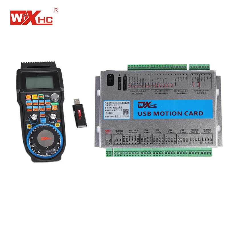 new generation XHC factory price 4 Axis Wireless USB MACH3 MPG and 4axis mach3 motion control card for cnc machine
new generation XHC factory price 4 Axis Wireless USB MACH3 MPG and 4axis mach3 motion control card for cnc machine