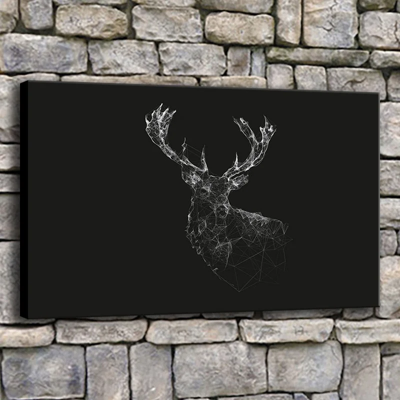 Canvas Print Poster Bedroom Wall Art 1 Piece Abstract Deer Animal Illust Dark Painting Black And White Pictures Hotel Home Decor
Canvas Print Poster Bedroom Wall Art 1 Piece Abstract Deer Animal Illust Dark Painting Black And White Pictures Hotel Home Decor