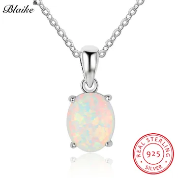Blaike 100% Solid 925 Sterling Silver Oval Opals Pendants For Women White Fire Opal Birthstone Charm Necklace Fine Jewelry Gifts
Blaike 100% Solid 925 Sterling Silver Oval Opals Pendants For Women White Fire Opal Birthstone Charm Necklace Fine Jewelry Gifts