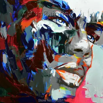Palette knife painting portrait Palette knife Face Oil painting Impasto figure on canvas Hand painted Francoise Nielly 13-5
Palette knife painting portrait Palette knife Face Oil painting Impasto figure on canvas Hand painted Francoise Nielly 13-5