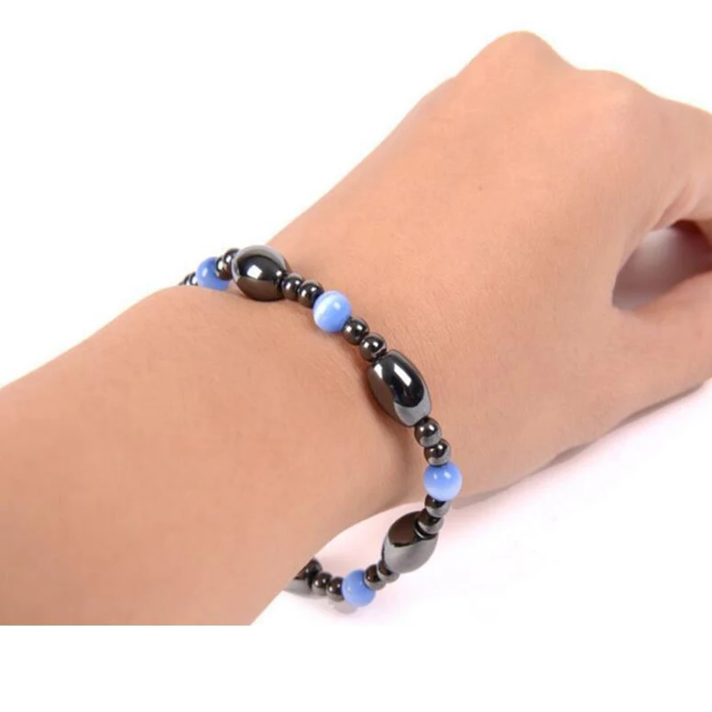Nature Magnetic Therapy Black Stone Blue Cat Eye Beaded Hematite beads Bracelet biomagnetismo Health Care Weight Loss Bracelet
Nature Magnetic Therapy Black Stone Blue Cat Eye Beaded Hematite beads Bracelet biomagnetismo Health Care Weight Loss Bracelet