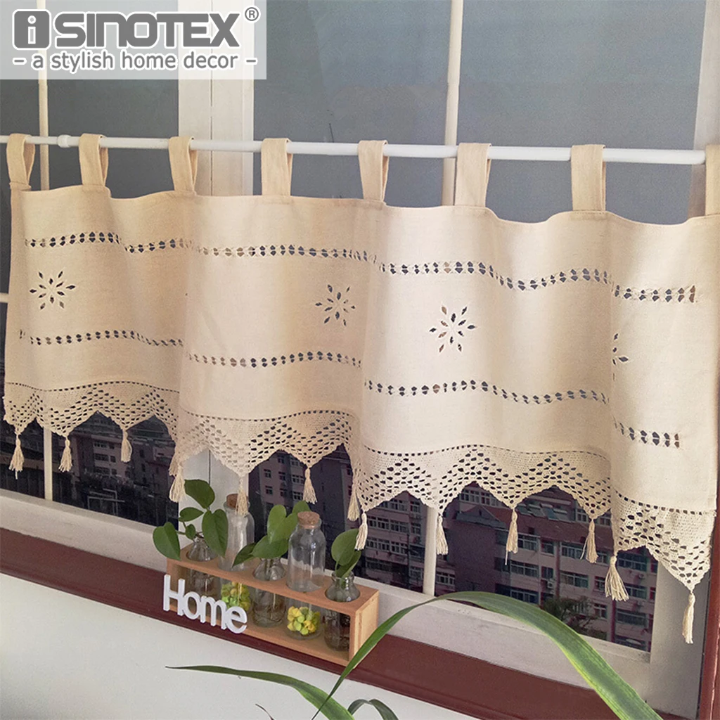 Embroidery Cutout Type Cafe Short Panel Curtain Kitchen Small Window Valance Nature Cotton Linen Fabric Rustic Panel Drape
Embroidery Cutout Type Cafe Short Panel Curtain Kitchen Small Window Valance Nature Cotton Linen Fabric Rustic Panel Drape