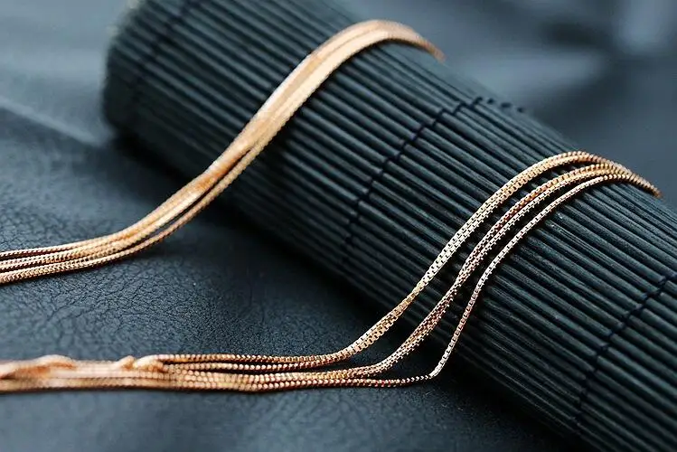 Wholesale 925 sterling silver necklace plated rose gold silver chain women's jewelry
Wholesale 925 sterling silver necklace plated rose gold silver chain women's jewelry