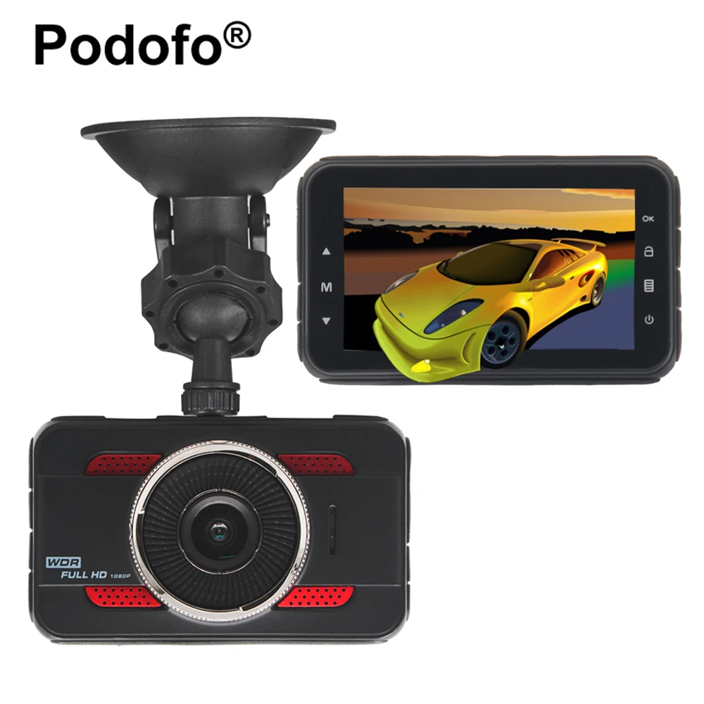 

Podofo 3" Car Camera Car DVR FHD 1080P Video Registrator 170 Wide Angle Dash Cam DVRs Video Recorder G-sensor Night Vision A80