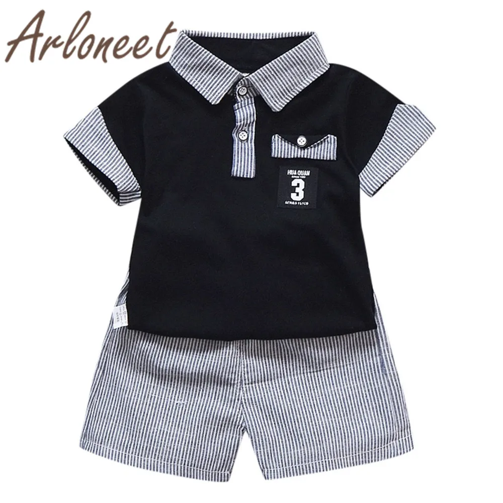 ARLONEET Clothes Gentleman baby boys T shirt tops beach shirt for boys Striped shorts 2pcs costume kids 2pcs Summer boy Outfits
ARLONEET Clothes Gentleman baby boys T shirt tops beach shirt for boys Striped shorts 2pcs costume kids 2pcs Summer boy Outfits