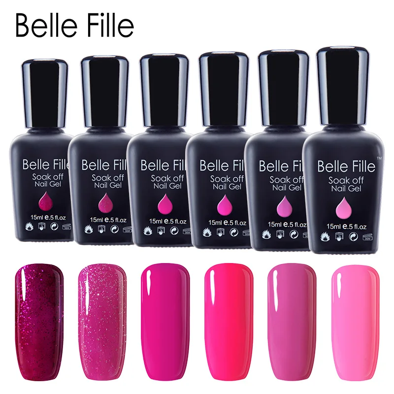 Гель-лак для ногтей Belle Fille UV Soak Off маникюрный лак Макияж Украшение Дизайн Лак