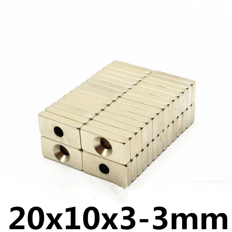 5pcs 20x10x3 mm hole 3mm N35 Strong Square NdFeB Rare Earth Magnet 20*10-3 mm 3hole mm
5pcs 20x10x3 mm hole 3mm N35 Strong Square NdFeB Rare Earth Magnet 20*10-3 mm 3hole mm