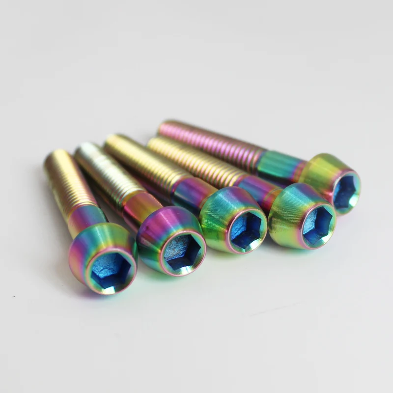 Rainbow long 10mm 16mm 18mm 20mm 25mm 30mm 35mm 40mm 45mm 50mm for Bicycle Headset Brake M6 hexagon titanium bolts
Rainbow long 10mm 16mm 18mm 20mm 25mm 30mm 35mm 40mm 45mm 50mm for Bicycle Headset Brake M6 hexagon titanium bolts