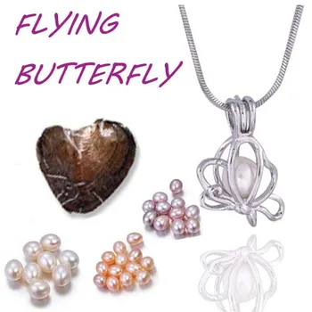 Animal shape flying butterfly Fashion Silver Plated natural oyster Pearl Cage Pendant Creative Animal Shape Jewelry Gifts PO25
Animal shape flying butterfly Fashion Silver Plated natural oyster Pearl Cage Pendant Creative Animal Shape Jewelry Gifts PO25