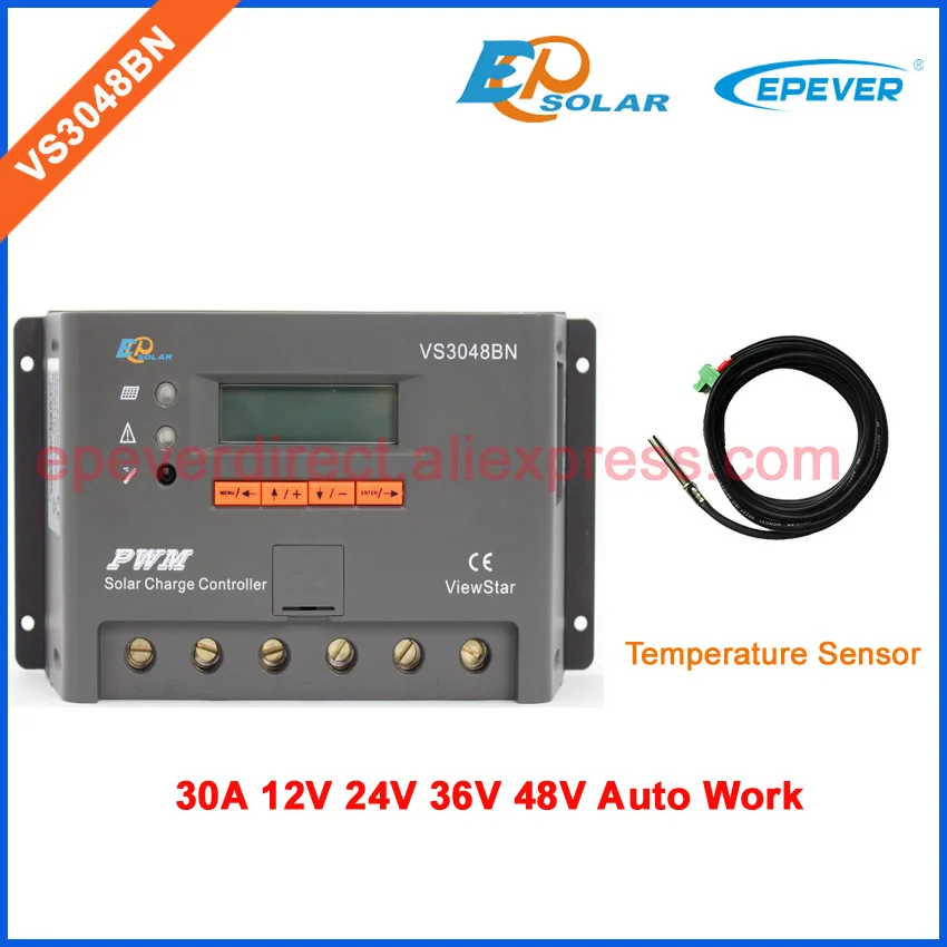 PWM solar panels system Battery charger controller EPEVER VS3048BN 12V 36V 48V auto work controller lcd display with temp sensor
PWM solar panels system Battery charger controller EPEVER VS3048BN 12V 36V 48V auto work controller lcd display with temp sensor