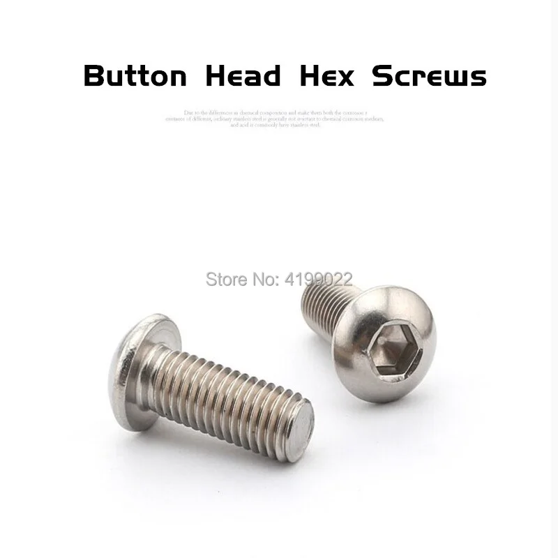 50Pcs M2 M2.5 M3 M4 ISO7380 Stainless Steel 304 Round Head Screws Mushroom Hexagon HEX Socket Button Head Screw Bolt
50Pcs M2 M2.5 M3 M4 ISO7380 Stainless Steel 304 Round Head Screws Mushroom Hexagon HEX Socket Button Head Screw Bolt