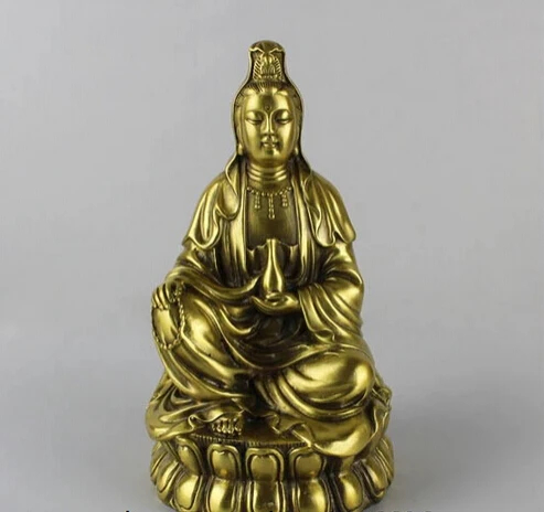 150401 S0862 Chinese brass copper kwan-Yin Guan Yin Bodhisattva Mercy Goddess Buddha statue 
150401 S0862 Chinese brass copper kwan-Yin Guan Yin Bodhisattva Mercy Goddess Buddha statue