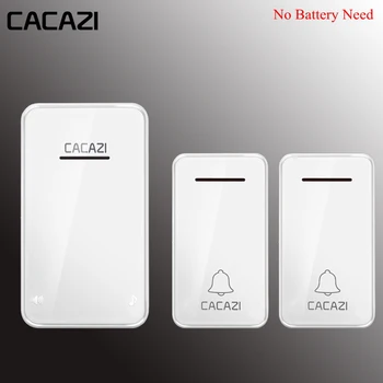 CACAZI Self-powered Wireless Doorbell Waterproof 200M Remote No Battery Required Home LED Light Call Bell 6 Volume 48 Chime
CACAZI Self-powered Wireless Doorbell Waterproof 200M Remote No Battery Required Home LED Light Call Bell 6 Volume 48 Chime