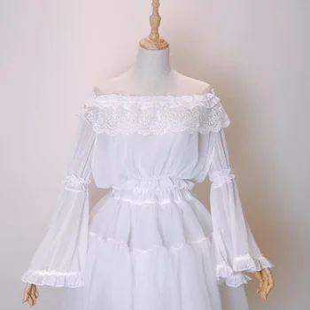 Sweet Lolita Shirt Long Sleeve Slash Neck White Ruffle Blouse Renaissance Gothic Off-the-Shoulder Vintage Summer Shirt Short Top
Sweet Lolita Shirt Long Sleeve Slash Neck White Ruffle Blouse Renaissance Gothic Off-the-Shoulder Vintage Summer Shirt Short Top
