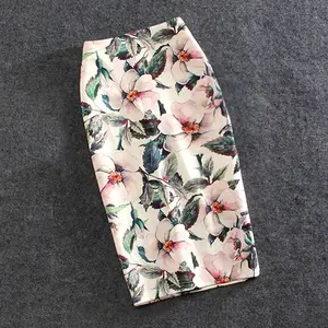 N.XINZHE Women Print Pencil Summer Skirt Plus Size Stretchy N.XINZHE Women Print Pencil Summer Skirt Plus Size Stretchy