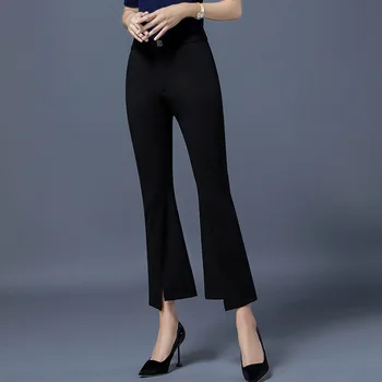 Ankle Length Flared Pants Women 2018 High Quality Slim Stretch Trousers Plus Size 4XL Femme Pantalon Plaid Black Large Size
Ankle Length Flared Pants Women 2018 High Quality Slim Stretch Trousers Plus Size 4XL Femme Pantalon Plaid Black Large Size